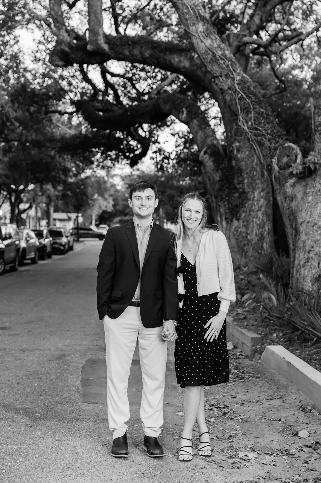 Engagement couple at sunset