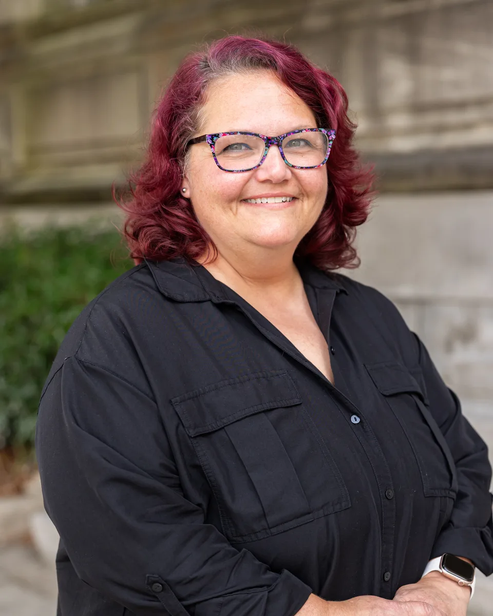 Professional portrait with outdoor setting