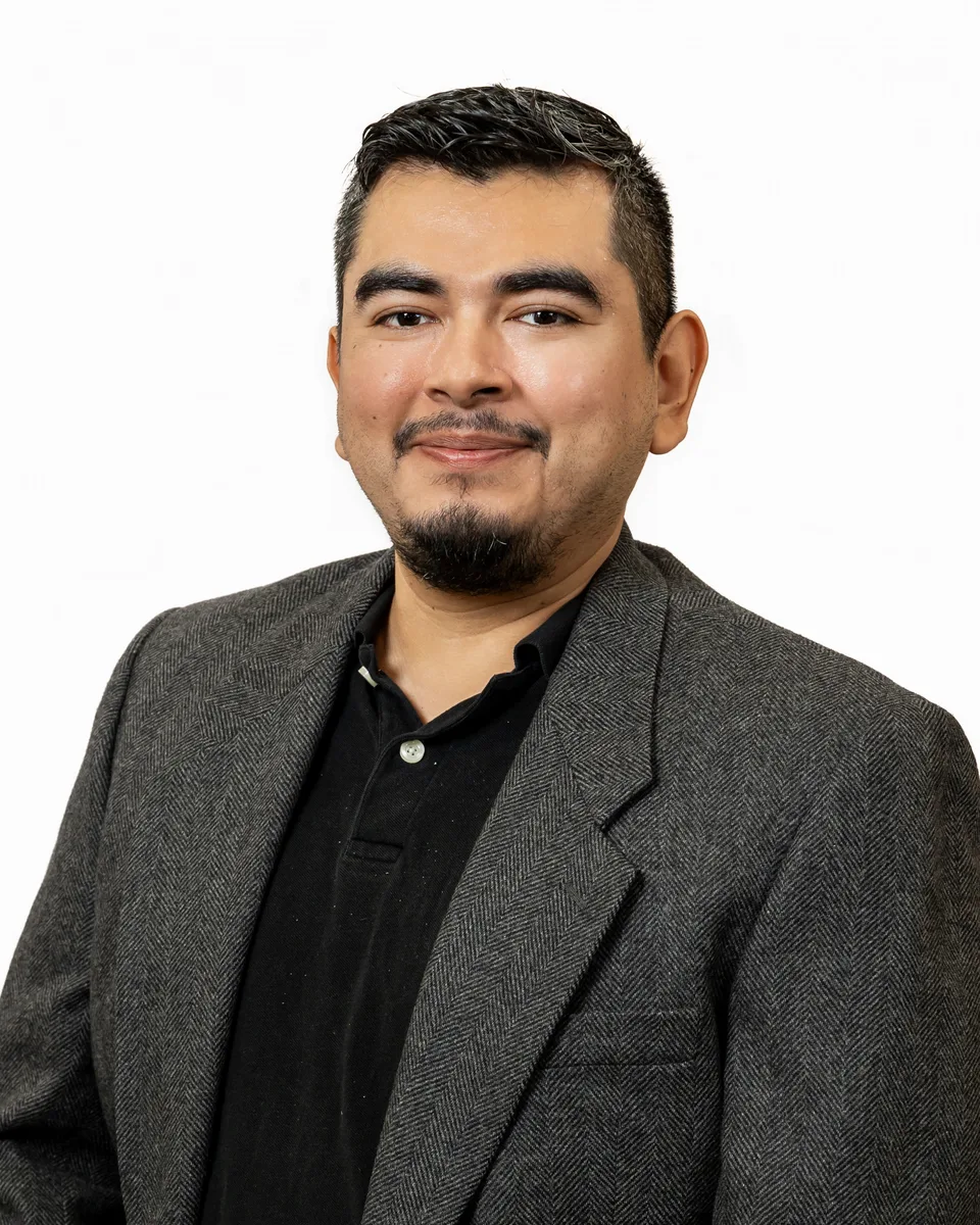Executive headshot with warm studio lighting