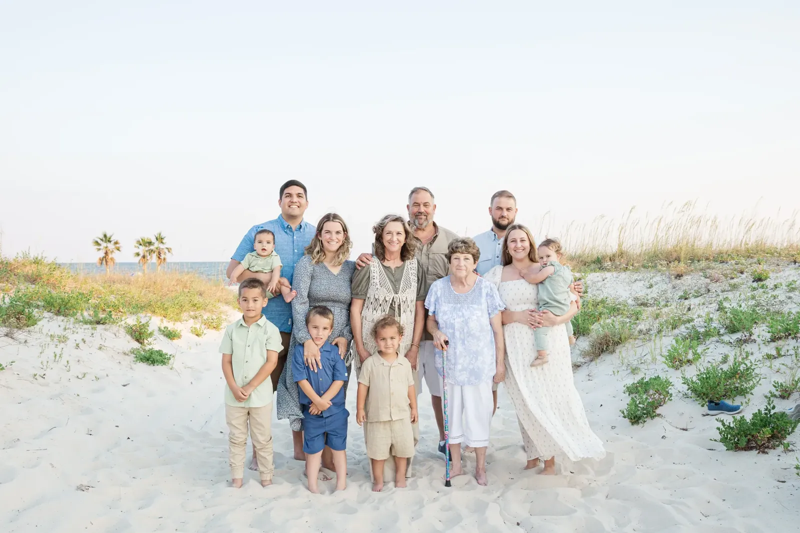 Family portrait in outdoor setting