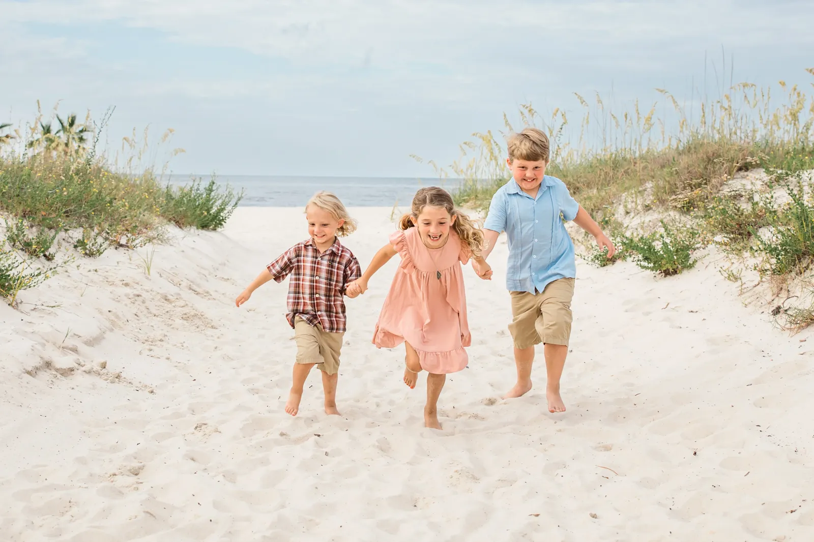 Family session with playful moments