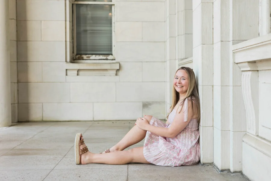 Senior portrait outdoors