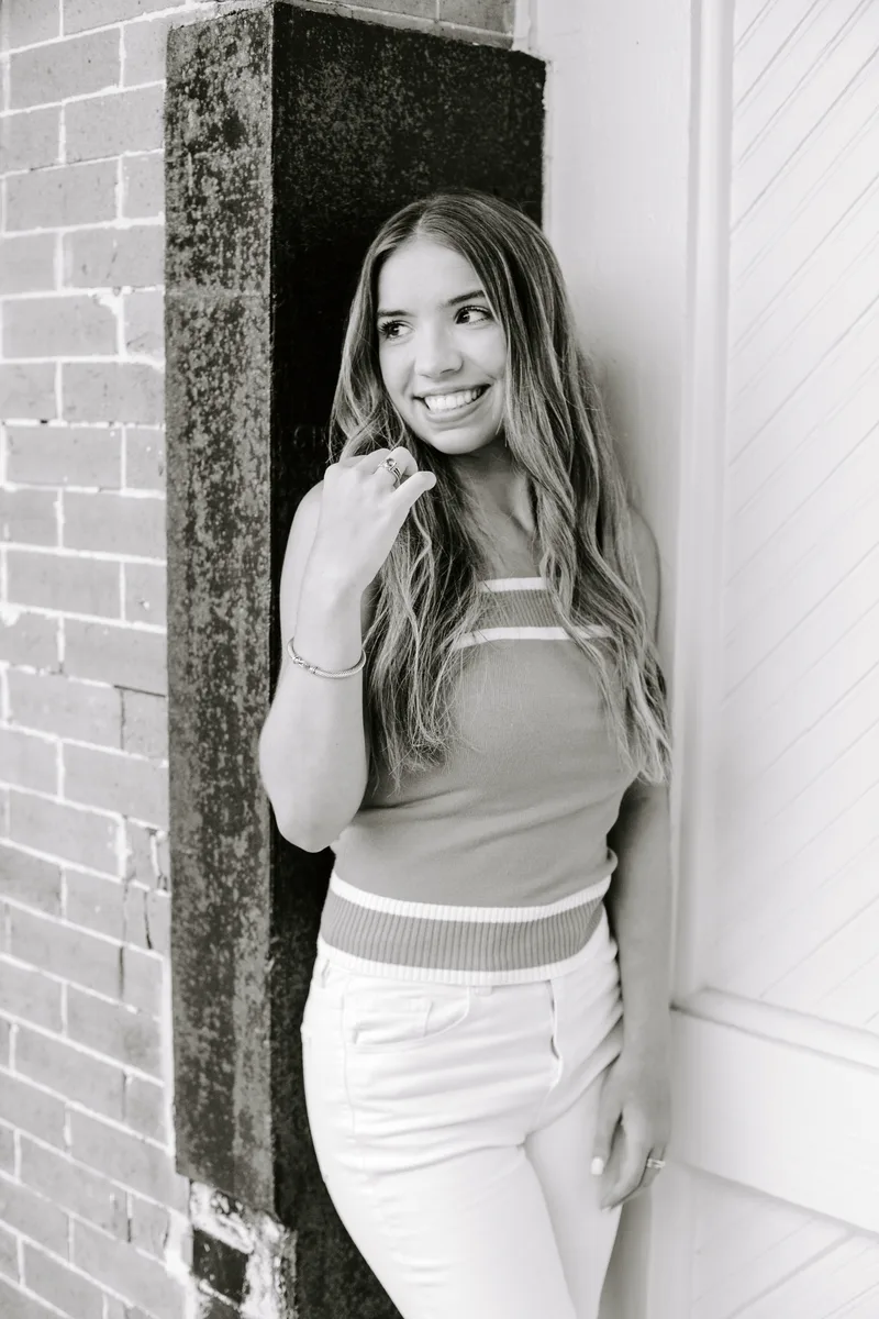 Senior portrait with relaxed pose