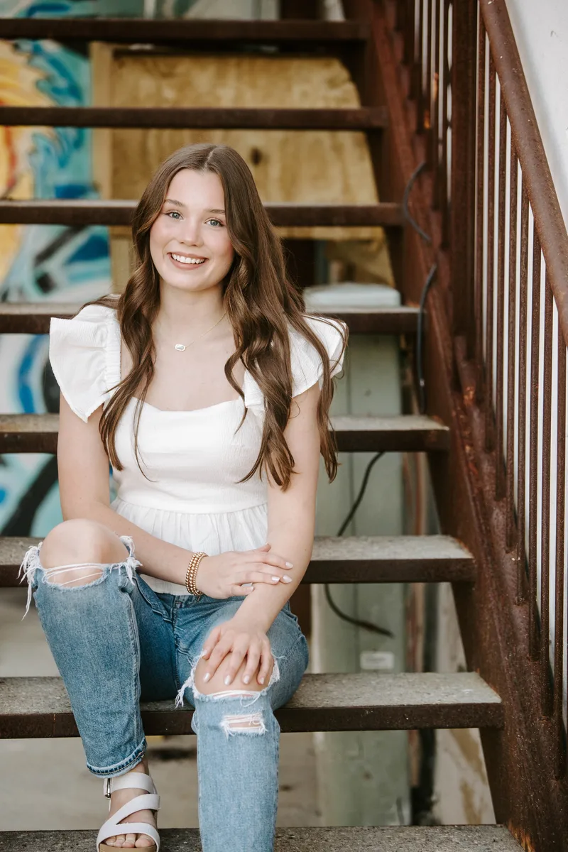 Senior portrait with creative composition
