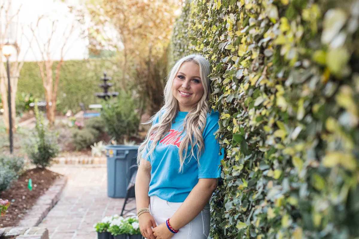 Senior portrait with autumn colors