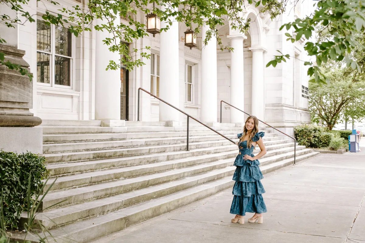 Senior portrait in urban setting