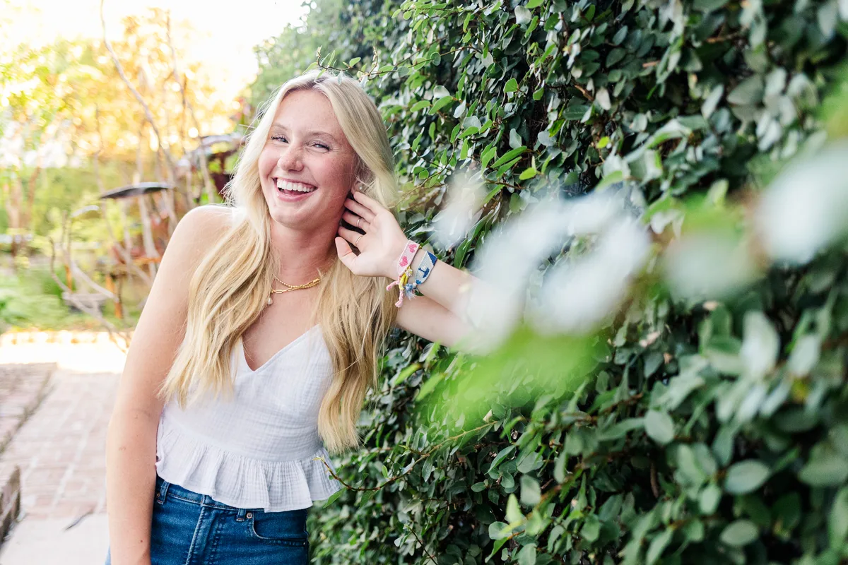 Senior portrait in woodland setting