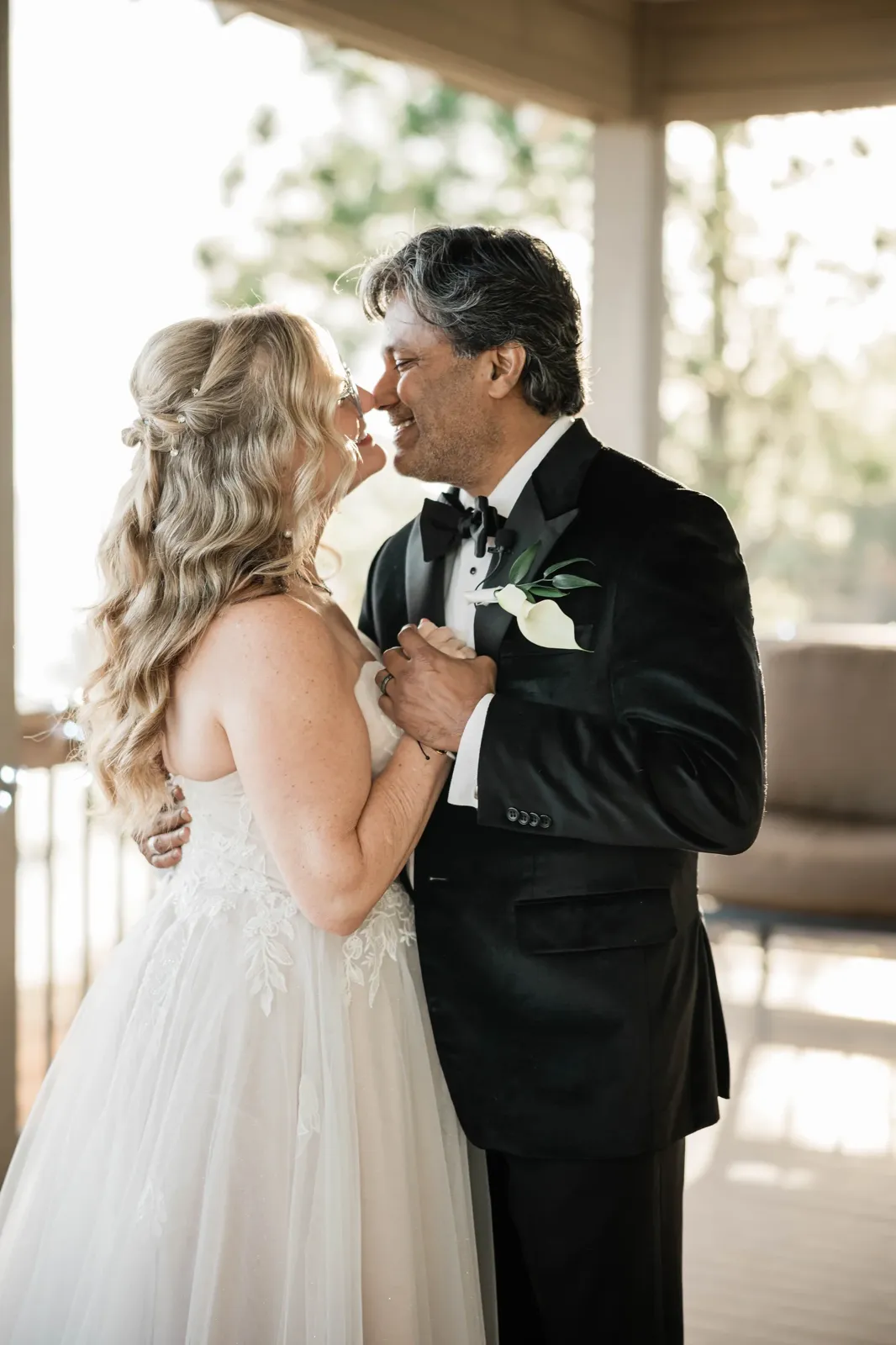 Intimate wedding portrait