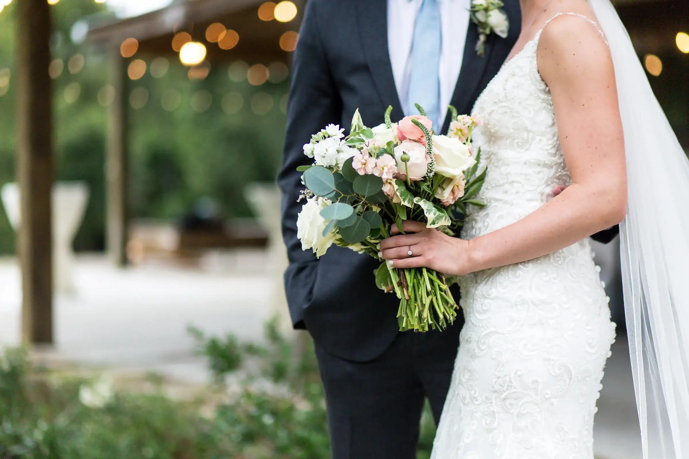 Beach wedding portrait