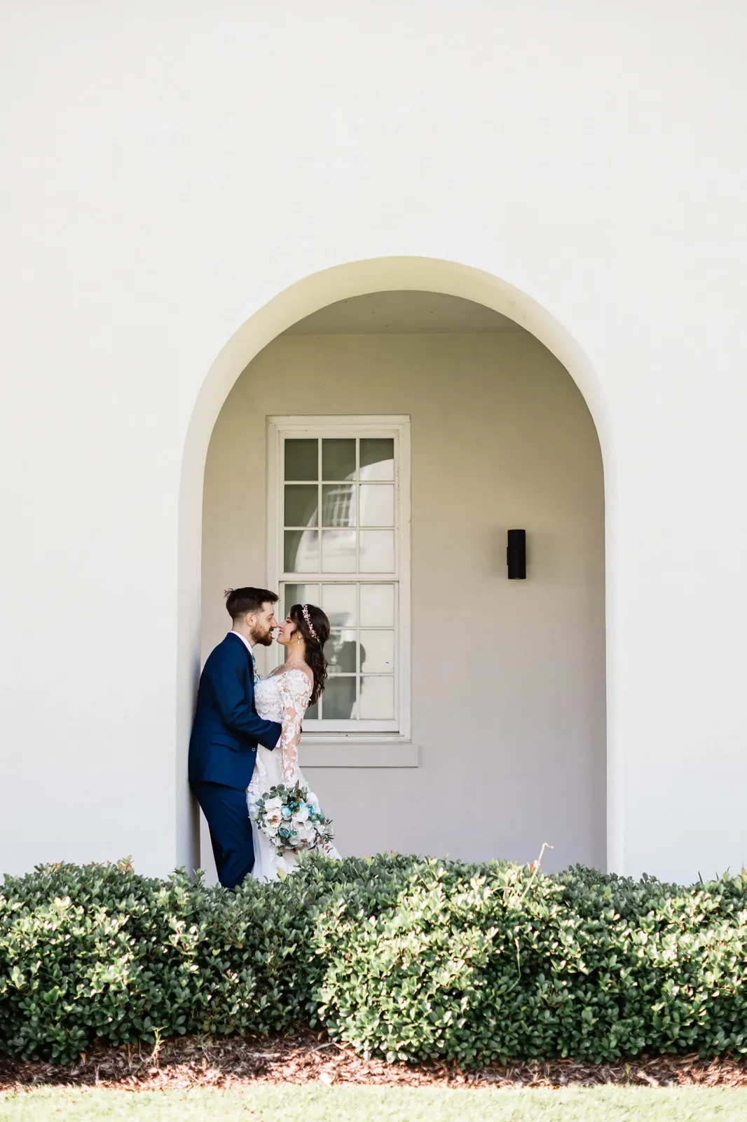 Bride and groom wedding portrait